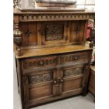 Vintage Old Charm Acorn Pillar Console Cabinet - 133cm h by 107l x 48w