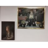 Art Pieces inc a Homage to Bar at the Folies-Bergere by Manet + an early Victorian Oil of a Lady