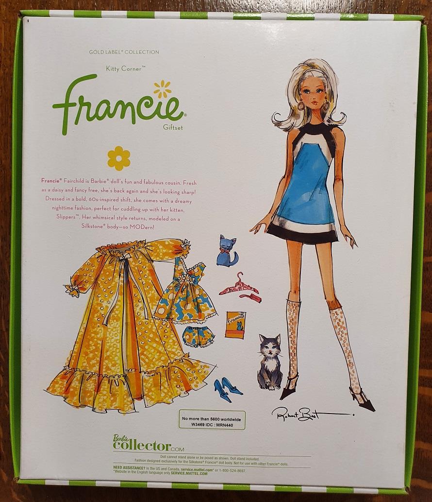 Boxed Barbie Gold Label Francie Silkstone Doll - Image 2 of 2