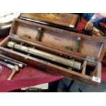 Cased WWI Artillery Gun Sight Scope, by Evered & Co of Smethwick