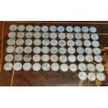 Collection of 100 George V Shilling Coins - 1915 to 1936