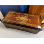 Antique Cylinder Type Music Box (18"" x 8.5"") - Cased & Boxed/Renovated by Arthur Leach of Chorley
