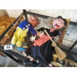 Pair of Unboxed Pelham Puppets inc Tufty the Squirrel & Witch