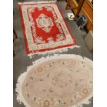 Pair of Chinese Rugs - 184x122 & 156x92cm