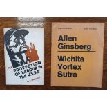 2 Rare Softback Book Pamphlets, comprising Allen Ginsberg 'Wichita Vortex Suton' (Peace News Poetry,