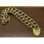 9ct Gold Padlock Bracelet - 12g weight
