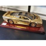 Jaguar XJ220 1:18 Scale Model Sports Car in 22ct Gold Plate