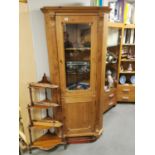 Large Pine Corner Cupboard - 200cm high by 90w by 63d