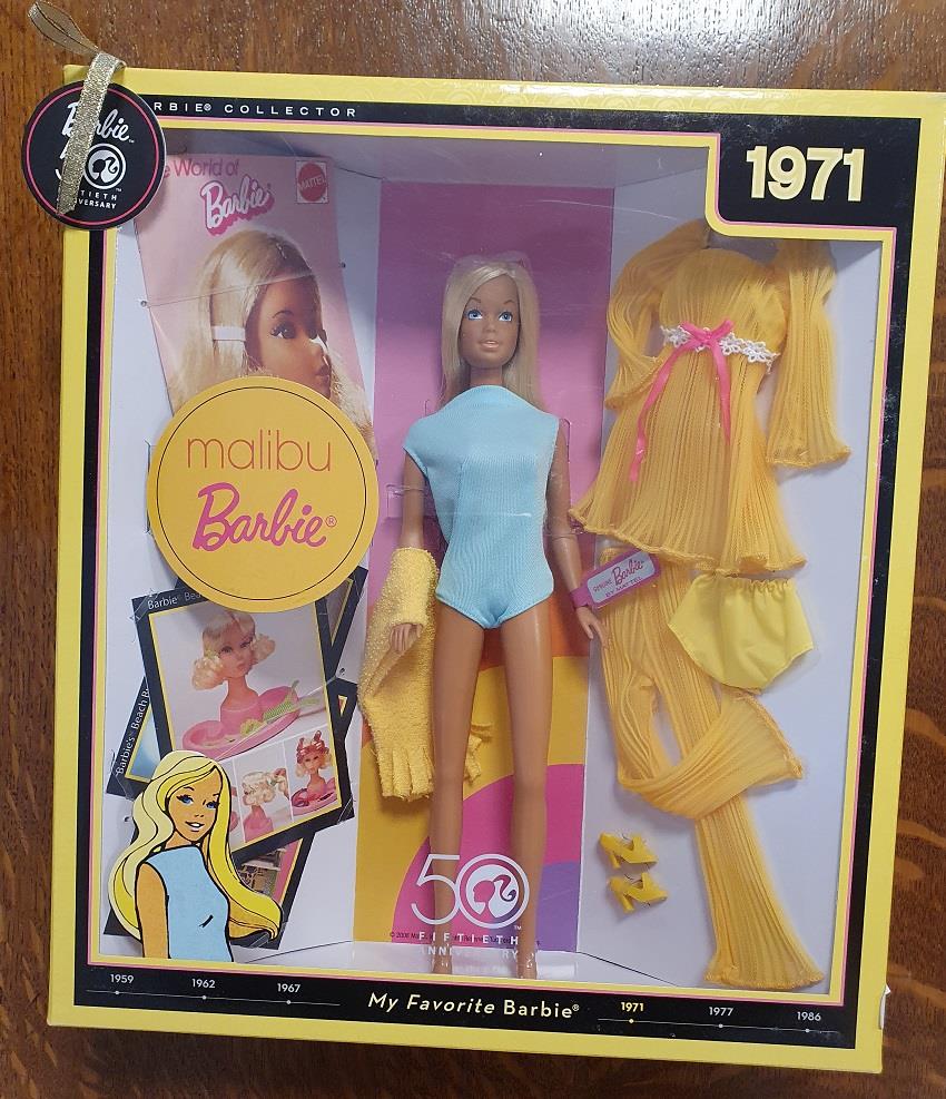 Mattel Barbie '1971' silkstone-body figurine (50th Anniversary edition) (N4977)