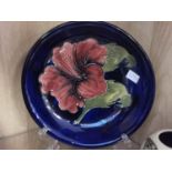 Signed Moorcroft Blue Anemone Floral Plate