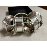 Collection of Four Hallmarked Silver Napkin Rings - total weight 56.4g