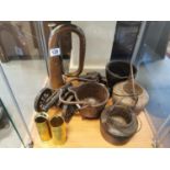 Collection of Iron and Brass Ware inc Militaria, Trench Shells & Glue Pots
