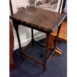 Edwardian Fluted Edge Barley Twist Console Table