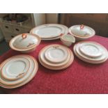 23pc Shelley Art-Deco Dinner Service w12816