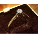 18ct Gold & Diamond Solitaire Engagement Ring