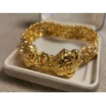 Gold Lions Head Bracelet - marked 585