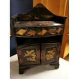 Early Oriental Miniature Vanity Cabinet - 44h by 26w by 19cm deep