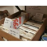 Large Box of Various Vintage 7" Vinyl Single Records