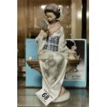 Boxed Lladro 'Japonesa Serenidad' 5327 Oriental Geisha Lady Figure - 23cm high