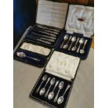 Collection of Hallmarked Silver Cutlery Sets - Total silver weight 283g