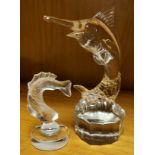 Pair of Lalique and Goebel Figures - both AF