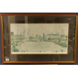 Signed Limited Edition Collection Proof of LS Lowry's 'Lancashire Cricket', 91/850, Published in
