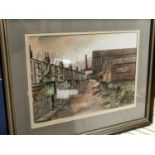 1983 Local West Yorkshire Bronte Haworth Pen & Ink Signed Scene by John Butterfield (1913-1997) -
