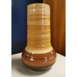 Vintage Shelley Brown Harmony Banded Vases - 20cm high