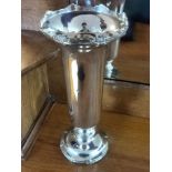 Early 20th Century Birmingham Hallmarked Silver Vase - 464g and 28cm high