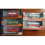 A Collection of 5 Diecast Gilbow Exclusive First Editions West Riding Bus Coach Toy Models [boxed]