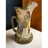 c1910 Royal Doulton 'Wedlock Joys' Series Ware Baron Jug - 21cm high