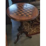 Antique Pedestal Games Table