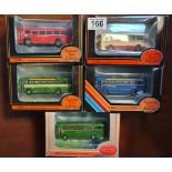 A Collection of 5 Diecast Gilbow Exclusive First Editions Bus Coach Toy Models from assorted English