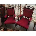 Pair of Reproduction Victorian Smoking Chairs