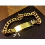 18ct Gold Identity Bracelet - 14.1g