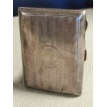 1920's Birmingham Hallmarked Silver Cigarette Case - 66g