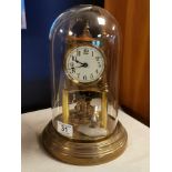Gustav Becker/BHA Domed Anniversary Pendulum Clock - 28cm high