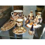 Collection of Miniature Royal Crown Derby Imari 1128 and 2451 Tea and Decorative Wares