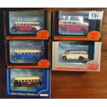 A Collection of 5 Diecast Gilbow Exclusive First Editions Yorkshire Riding Motorbus Bus Coach Toy Mo