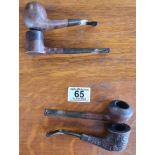 Quartet of Smoking Estate Pipes inc Barling