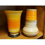 Pair of Vintage Shelley Harmony Band Art-Deco Vases