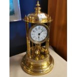 Vintage Pendulum Dome Mantel Clock - 38cm high