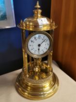 Vintage Pendulum Dome Mantel Clock - 38cm high