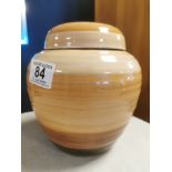 Vintage Shelley Art-Deco Harmony Band Lidded Ginger Jar - 17cm high