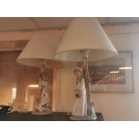 Pair of Lladro Nao Porcelain Lamps