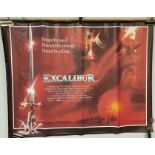 1980's Excalibur King Arthur Film Movie Quad Cinema Poster - Helen Mirren, John Boorman etc
