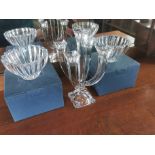 Pair of Waterford Marquis Crystal Bowls & a Nachtmann Crystal Candelabra