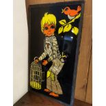 Retro 1960's Child's Metallic Wall Art