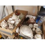 Four Boxes of Various Ceramics & Pottery inc Wedgwood Westbury, Aynsley, Chintz etc