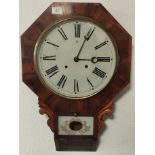 American Waterbury Drop-Dial Regulator Wall Clock - 63x42cm